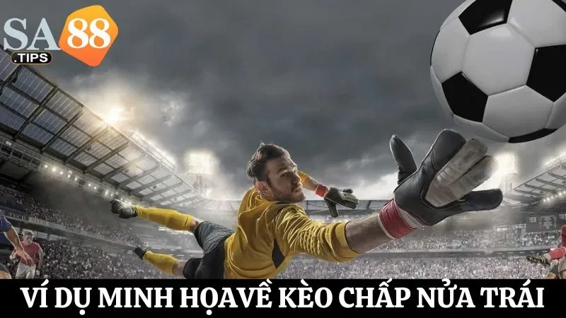 Ví dụ về vé cược kèo chấp nửa trái cho người chơi dễ hiểu